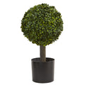 21" Boxwood Ball Topiary by Nearly Natural