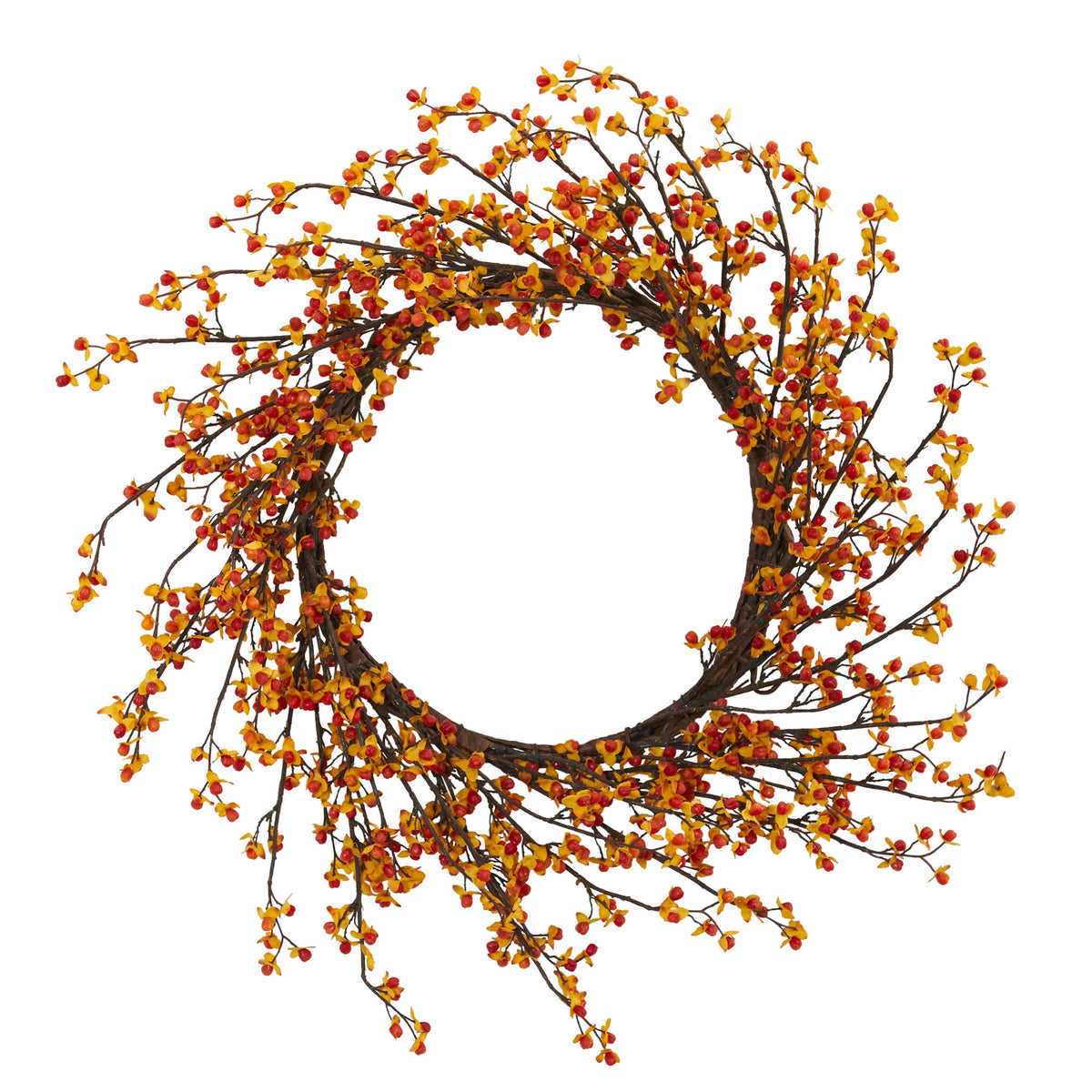 24" Sweet Bitter Wreath by Nearly Natural