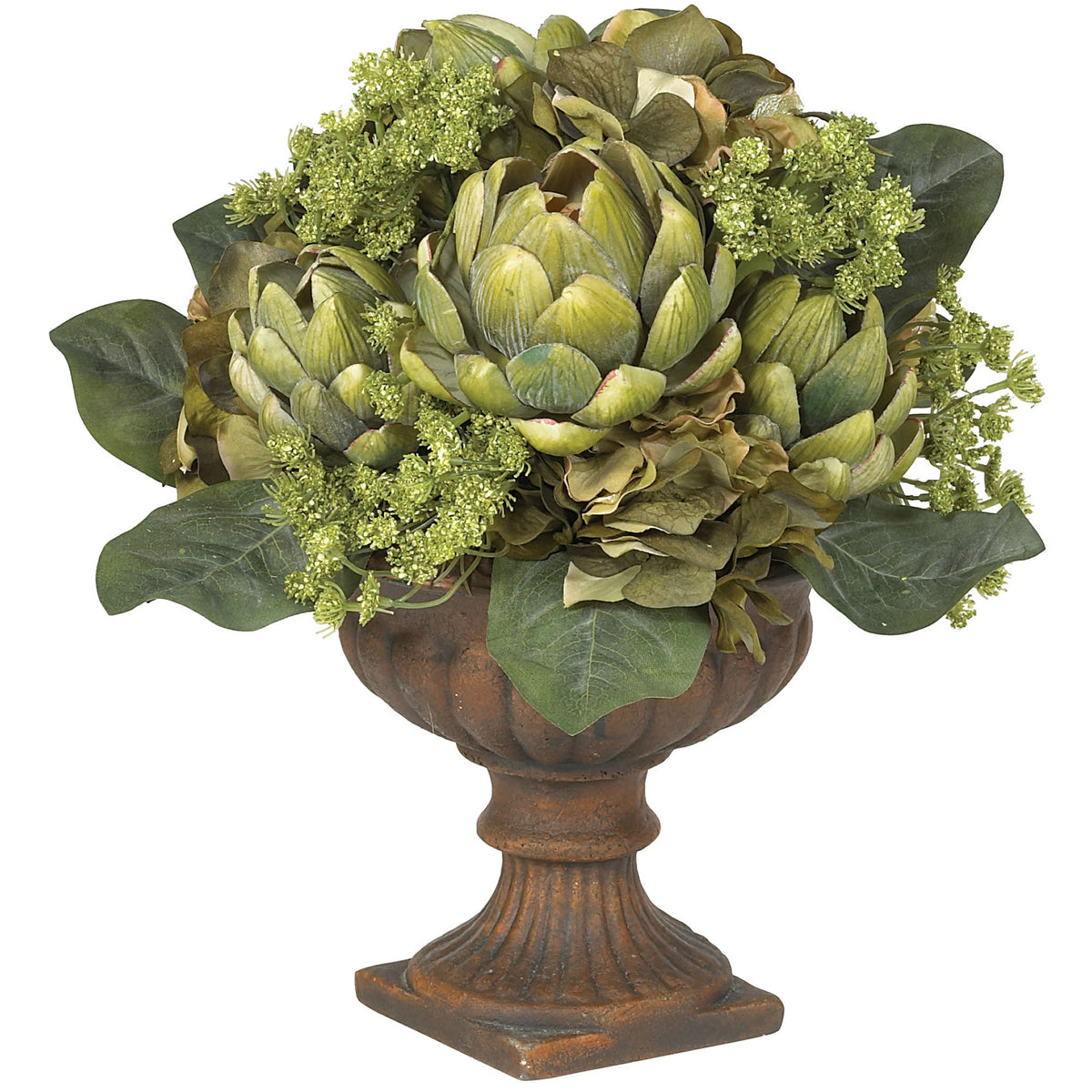 14" Artichoke Centerpiece by Nearly Natural in Green