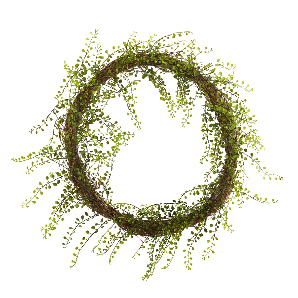 20"  Night Willow Artificial Vine Wreath by Nearly Natural