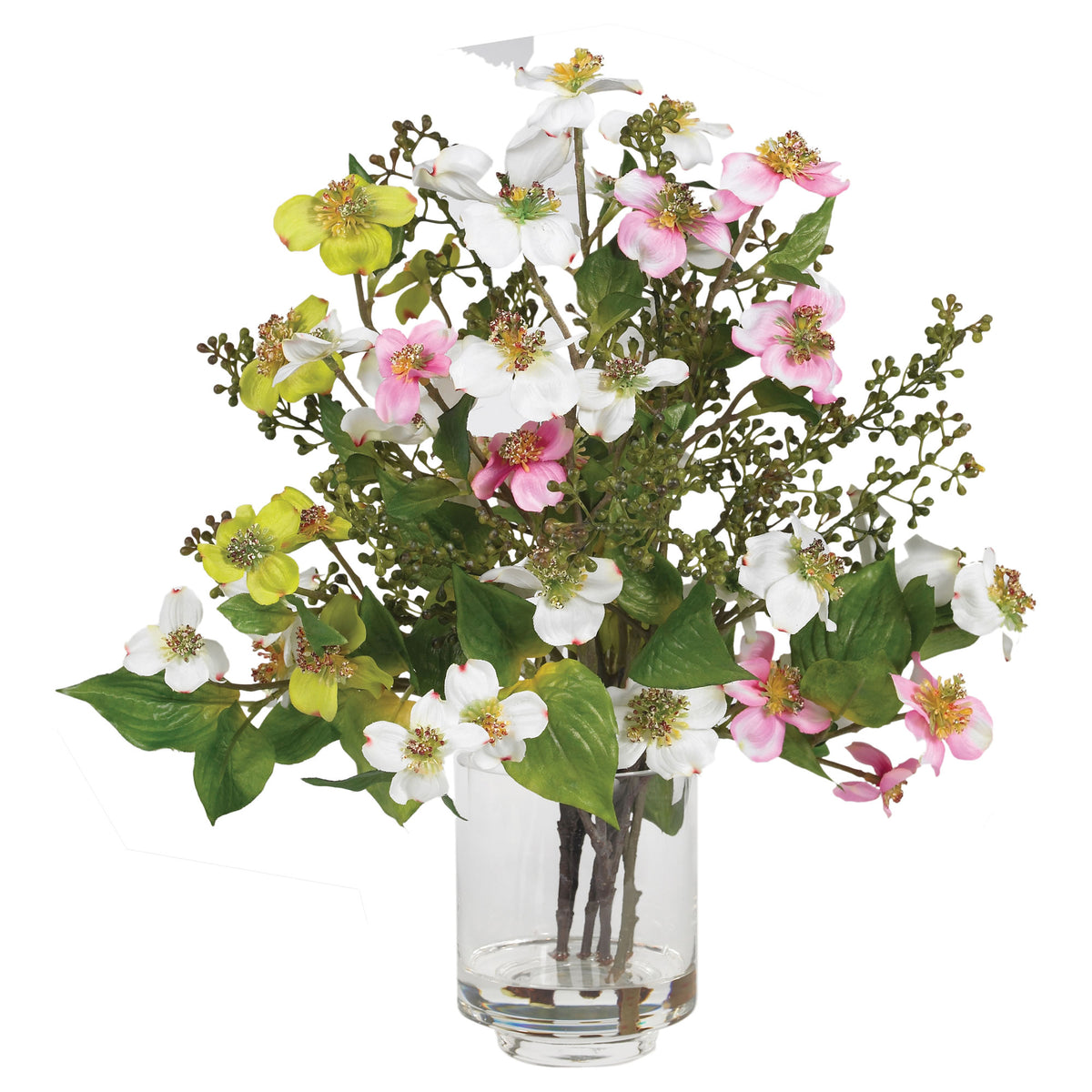 15" Dogwood Arrangement by Nearly Natural in Asst