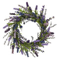 20" Lavender Wreath by Nearly Natural in Purple