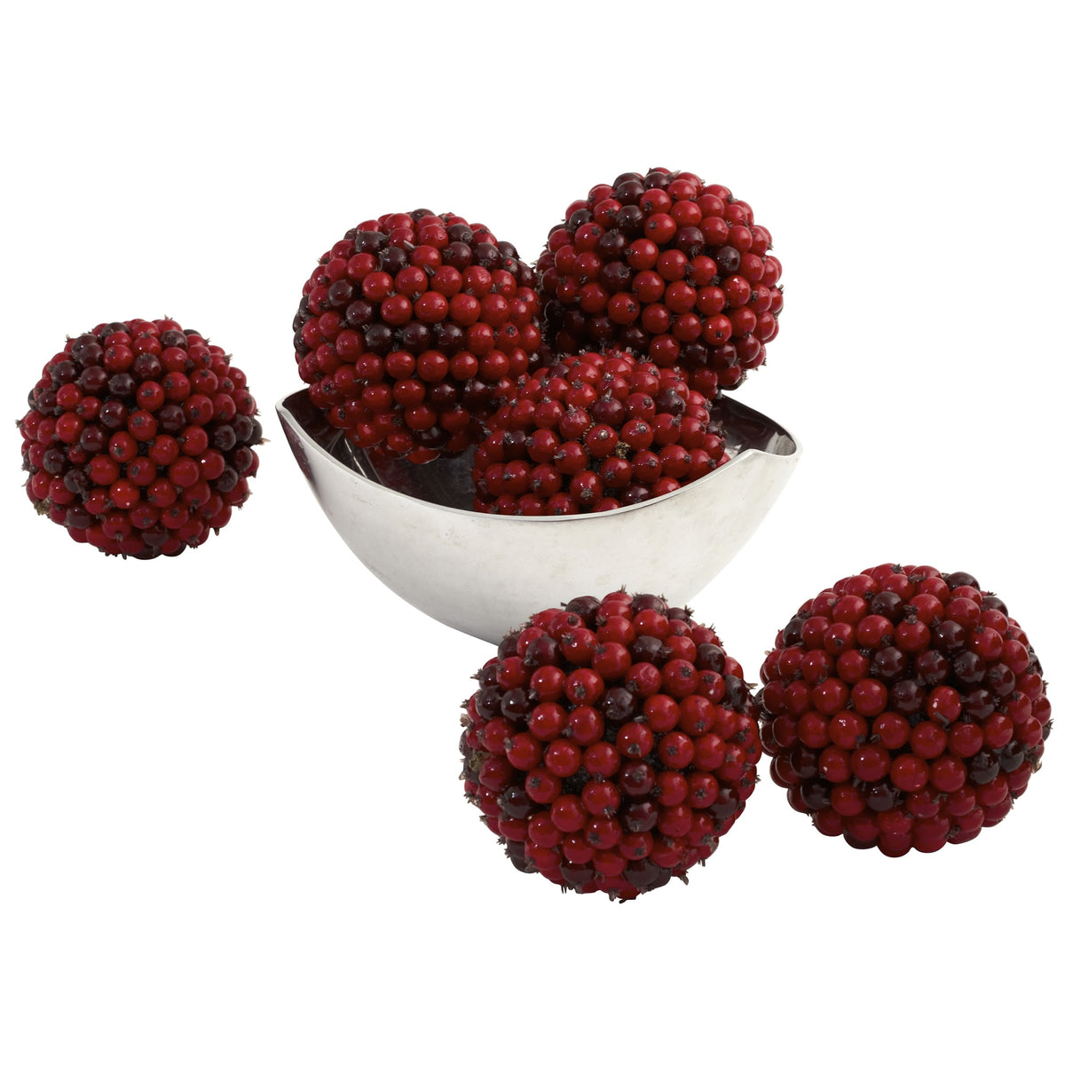 5" Red Berry Ball by Nearly Natural