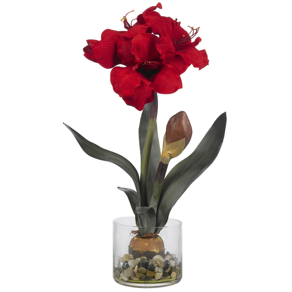 20" Amaryllis w/Vase by Nearly Natural in NA