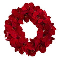 22" Amaryllis Wreath by Nearly Natural