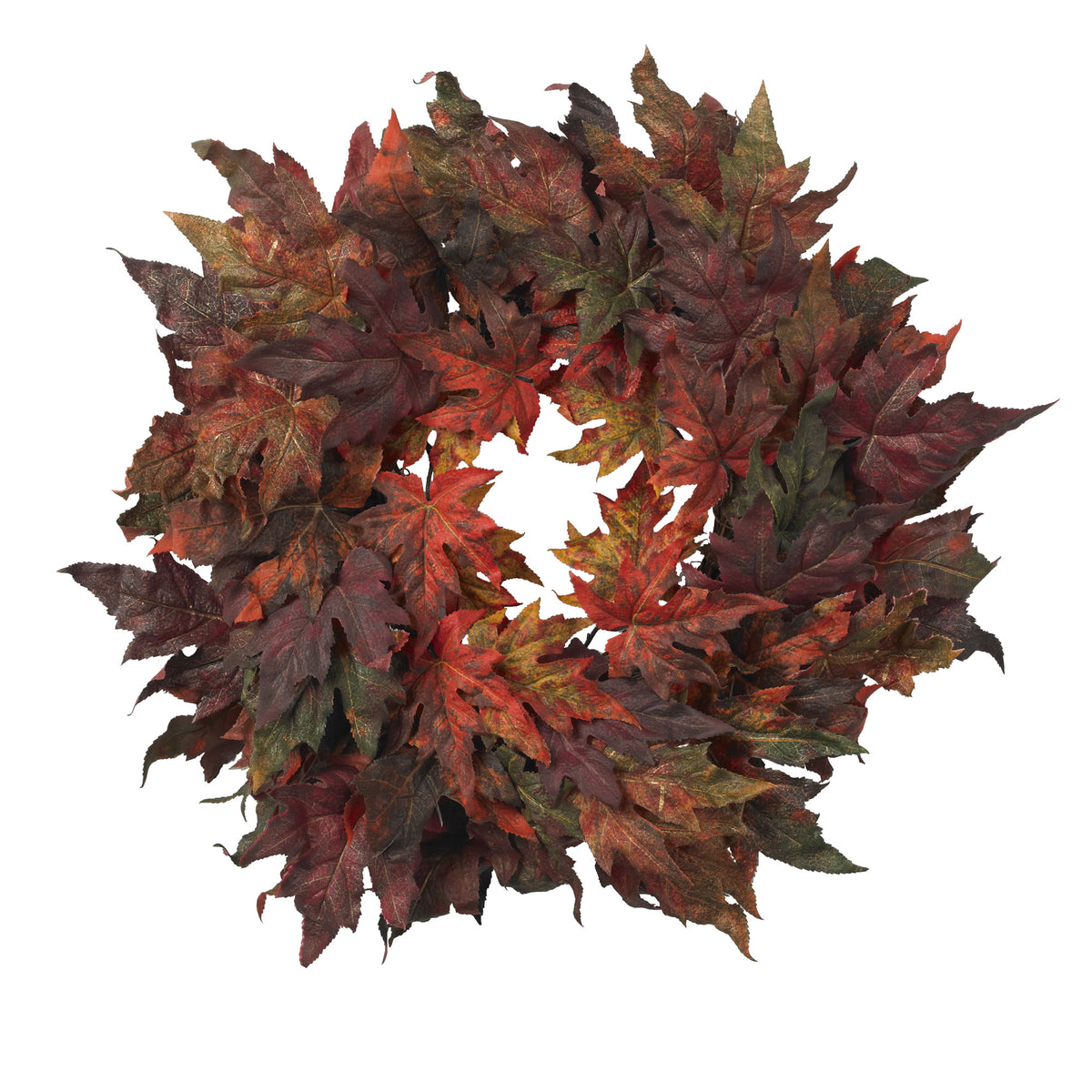 30" Maple Leaf Wreath by Nearly Natural in NA
