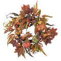 24" Pumpkin & Berry Wreath by Nearly Natural in NA