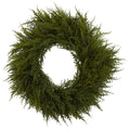 24" Cedar Wreath by Nearly Natural