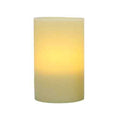 Flameless 4" x 6" Flat Top Ivory Wax Pillar Candle
