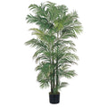 6' Areca Palm Tree x 8 w/1464 Lvs by Nearly Natural in Green