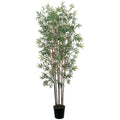 6'  Mini Bamboo Tree x 10 w/2520 Lvs by Nearly Natural in Green