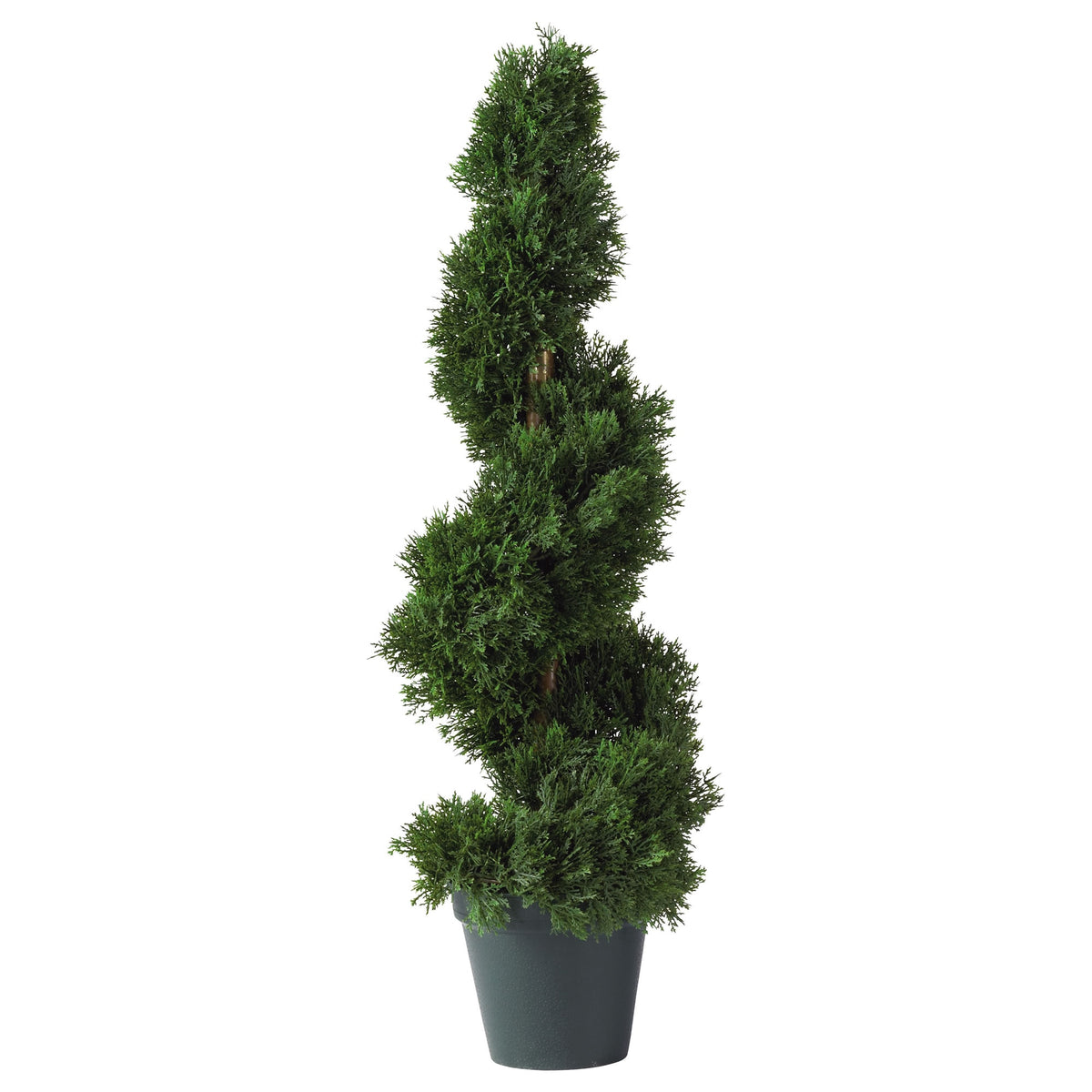 2' Cedar Spiral Tree w/452 Lvs by Nearly Natural in Green