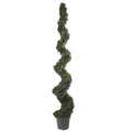 6' Cedar Spiral Tree w/1808 Lvs by Nearly Natural in Green