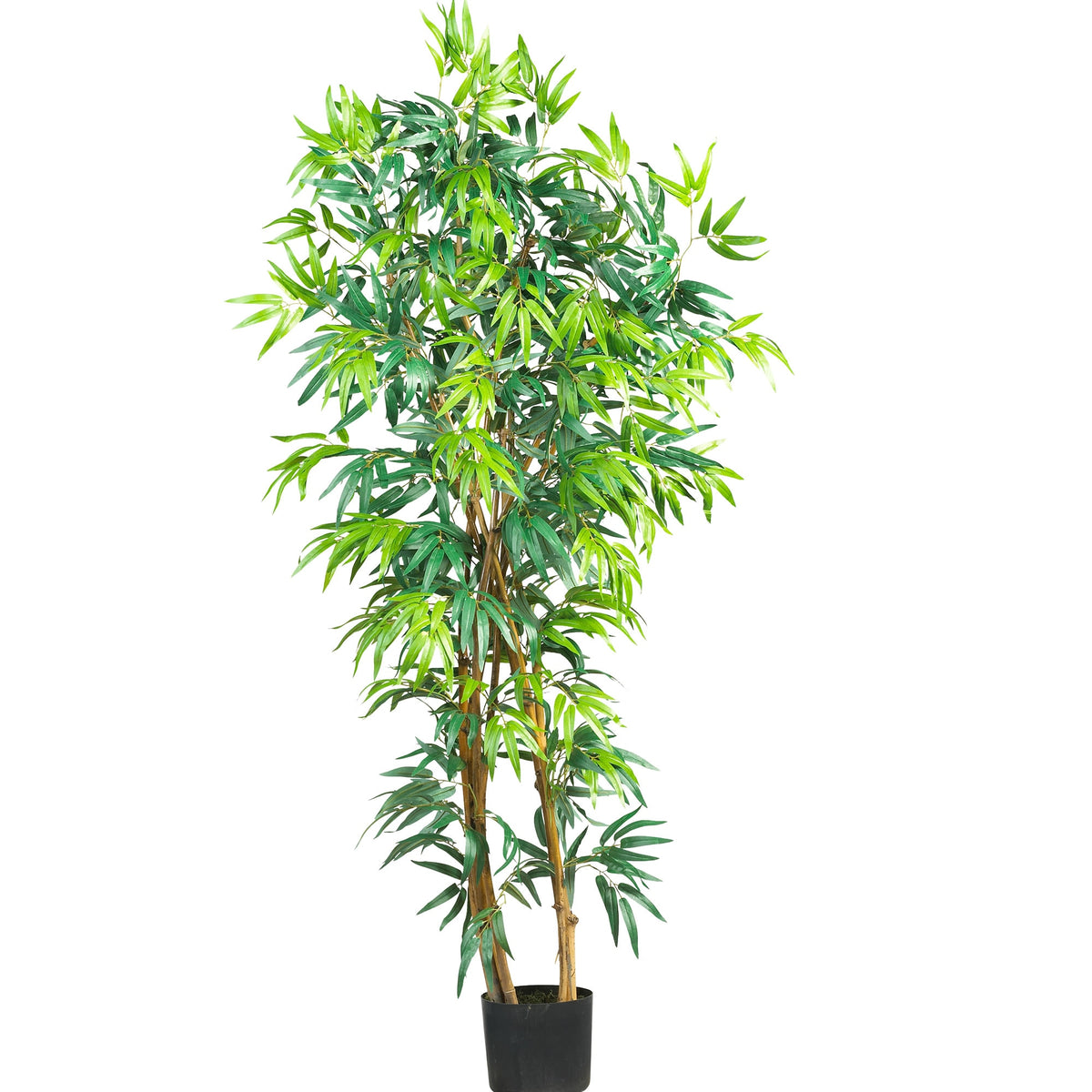 5' Fancy Bamboo Tree w/1300 Lvs by Nearly Natural in Green
