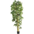 8' Biggy Style Bamboo Tree x 6 w/1920 Lvs by Nearly Natural