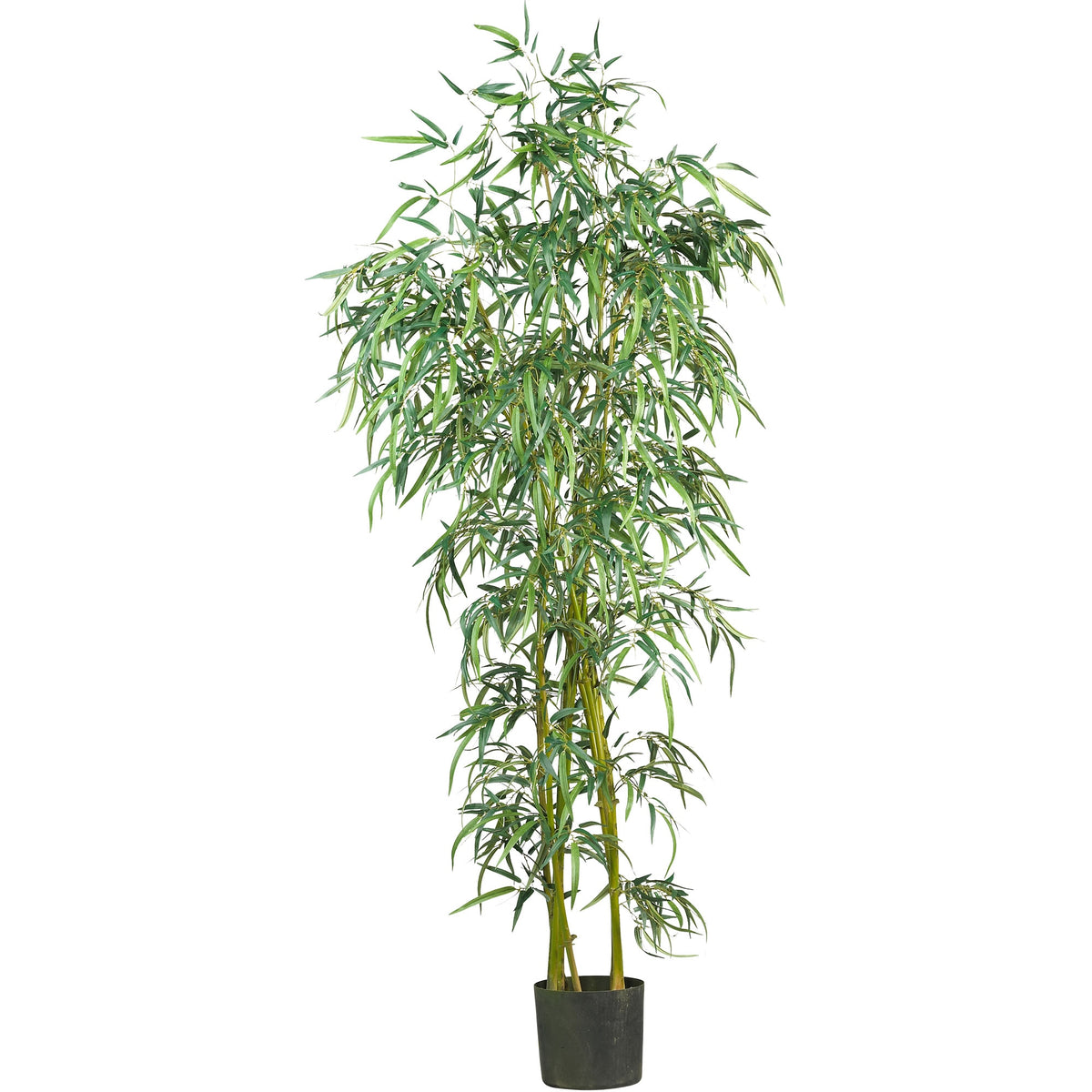 6' Fancy Slim Bamboo Tree w/1850 Lvs by Nearly Natural in Green