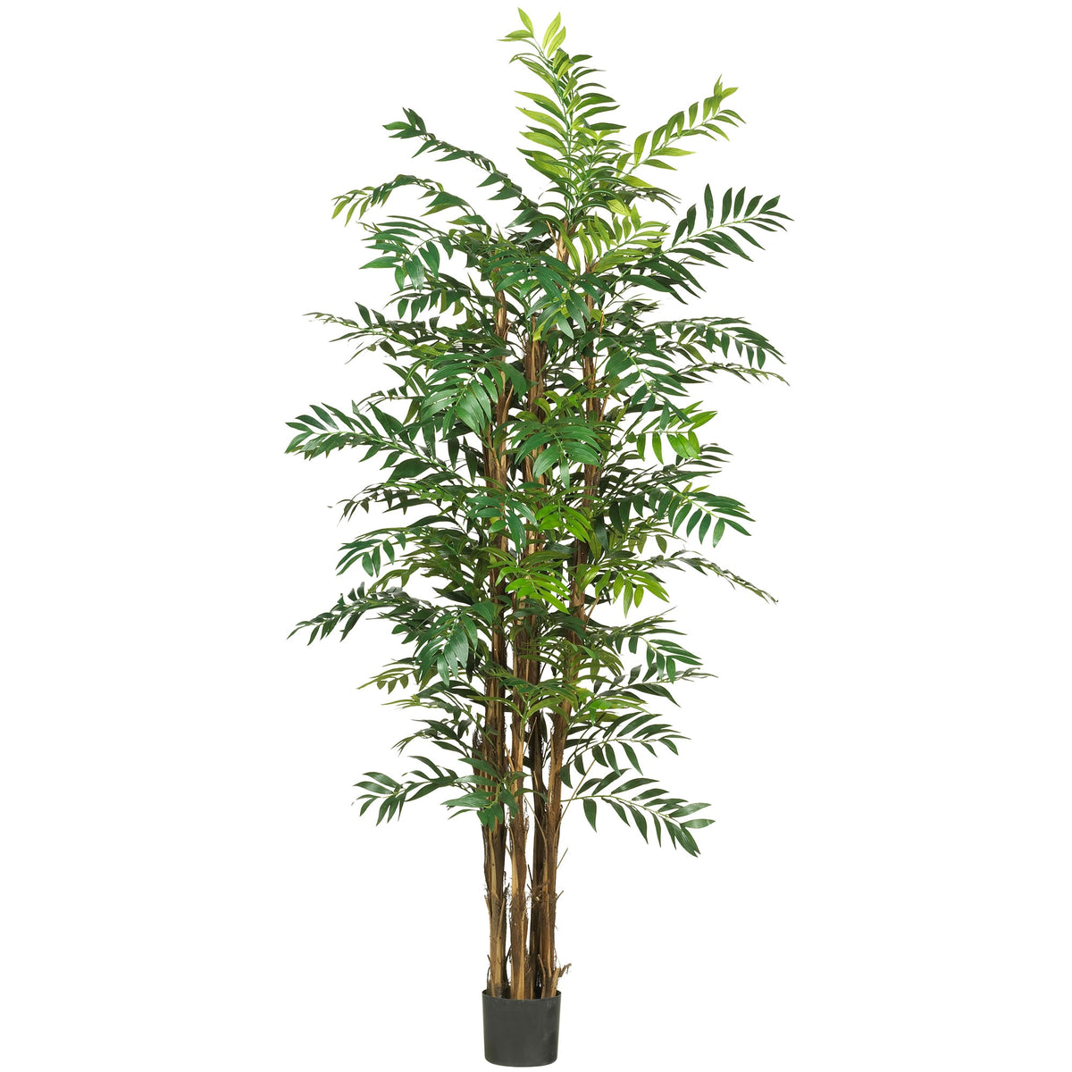 7' Bamboo Palm Tree w/1542 Lvs by Nearly Natural in Green