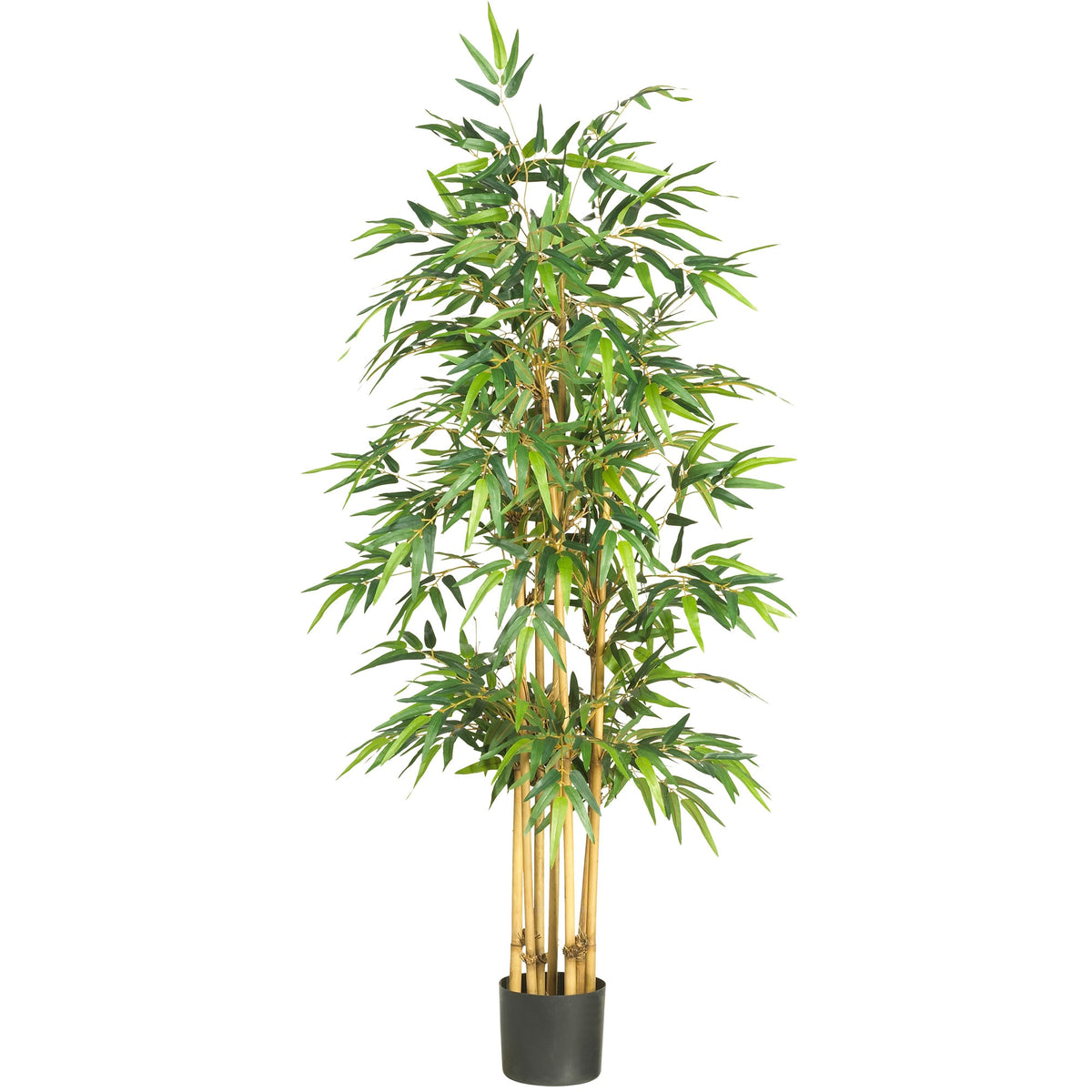 64" Bamboo Tree x 7 w/1040 Lvs by Nearly Natural in Green
