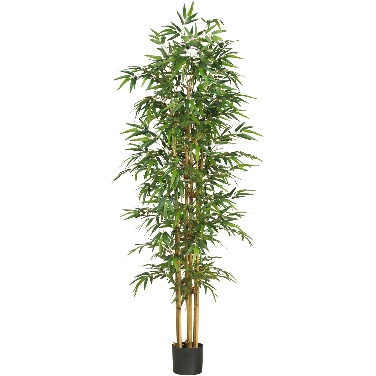 75" Bamboo Tree w/1440 Lvs by Nearly Natural in Green