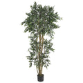 6' Green Ash Tree w/2592 Lvs by Nearly Natural in Green