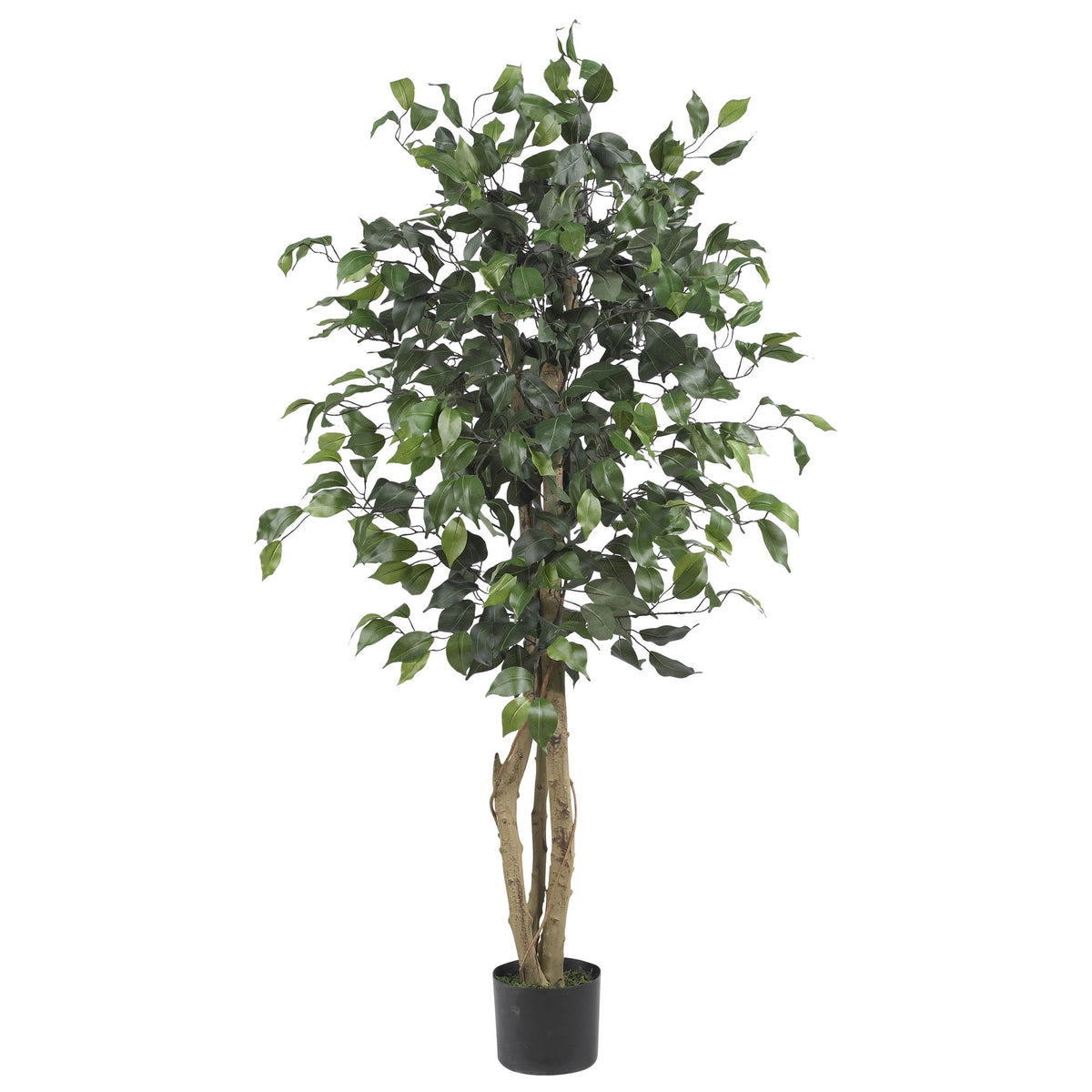 4' Ficus Tree w/504 Lvs by Nearly Natural in Green