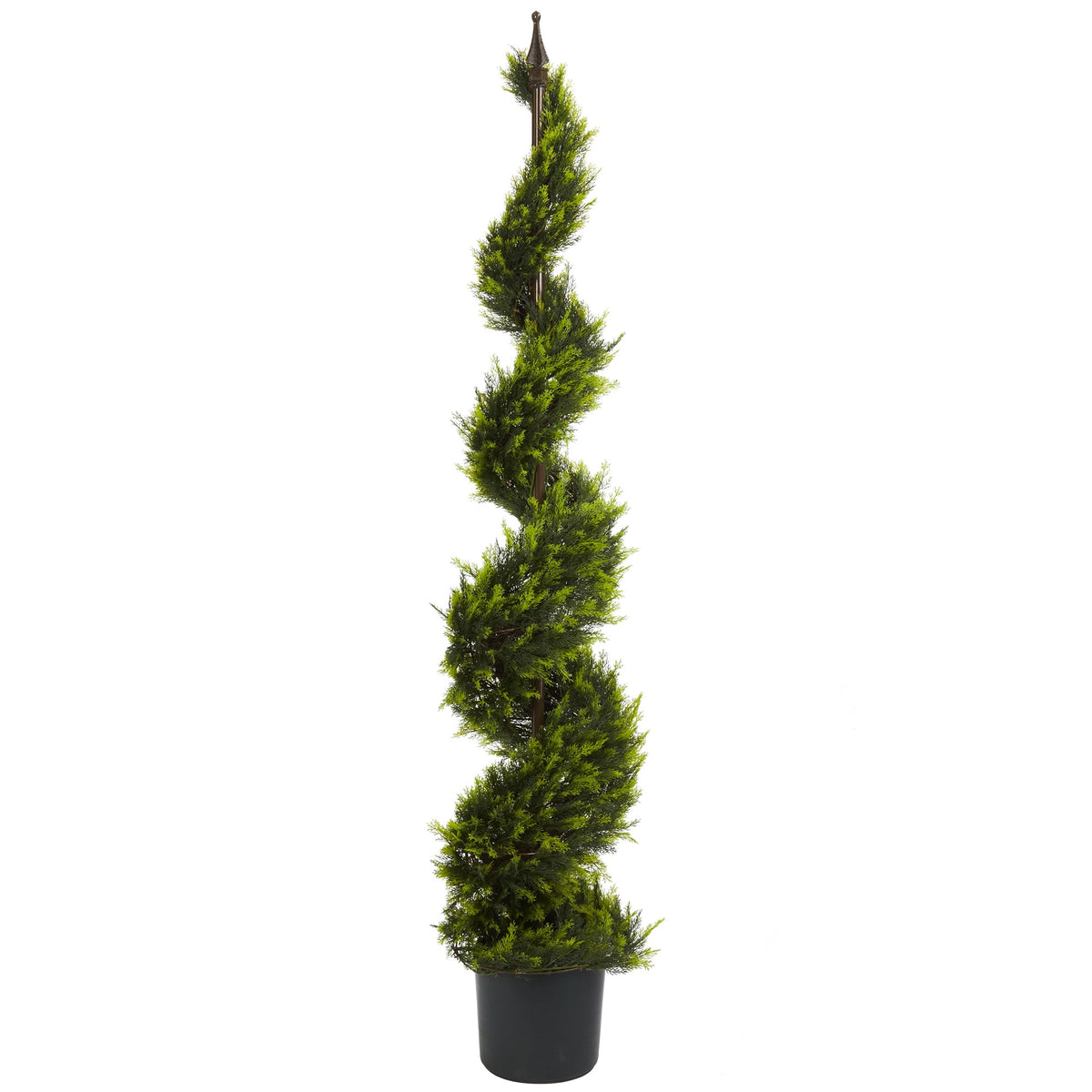 5' Cypress Spiral Topiary Artificial Tree by Nearly Natural in Green