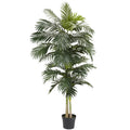 8' Golden Cane Palm Tree by Nearly Natural in Green