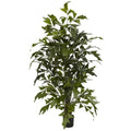 4.5' Fishtail Palm Tree w/594 Lvs by Nearly Natural in Green