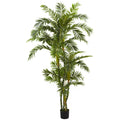 6' Curvy Parlor Palm Tree x 5 w/1666 Lvs by Nearly Natural