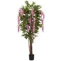 6.5' Wisteria Tree x 8 w/1584 Lvs by Nearly Natural