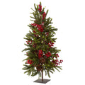 36" Pine & Berry Christmas Tree by Nearly Natural