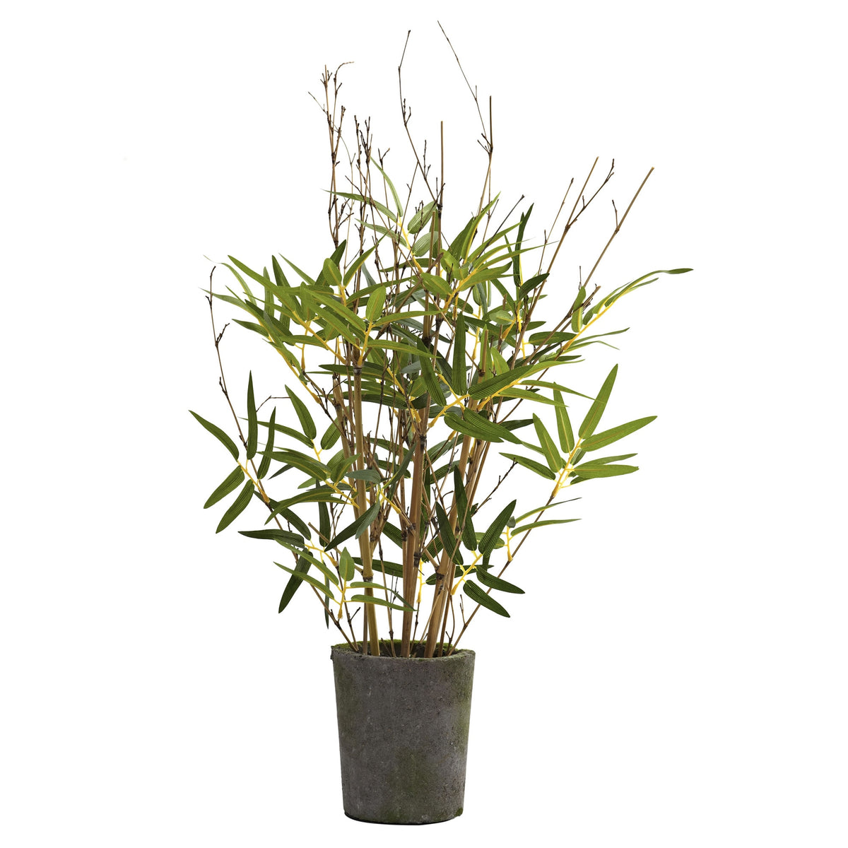 27" Bamboo Tree w/Cement Pot x 9 w/200 Lvs by Nearly Natural