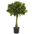 3' Bay Leaf Topiary UV Resistant w/604 Lvs (Indoor/Outdoor) by Nearly Natural