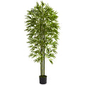 6' Bamboo Tree UV Resistant x 3 w/1280 Lvs (Indoor/Outdoor) by Nearly Natural