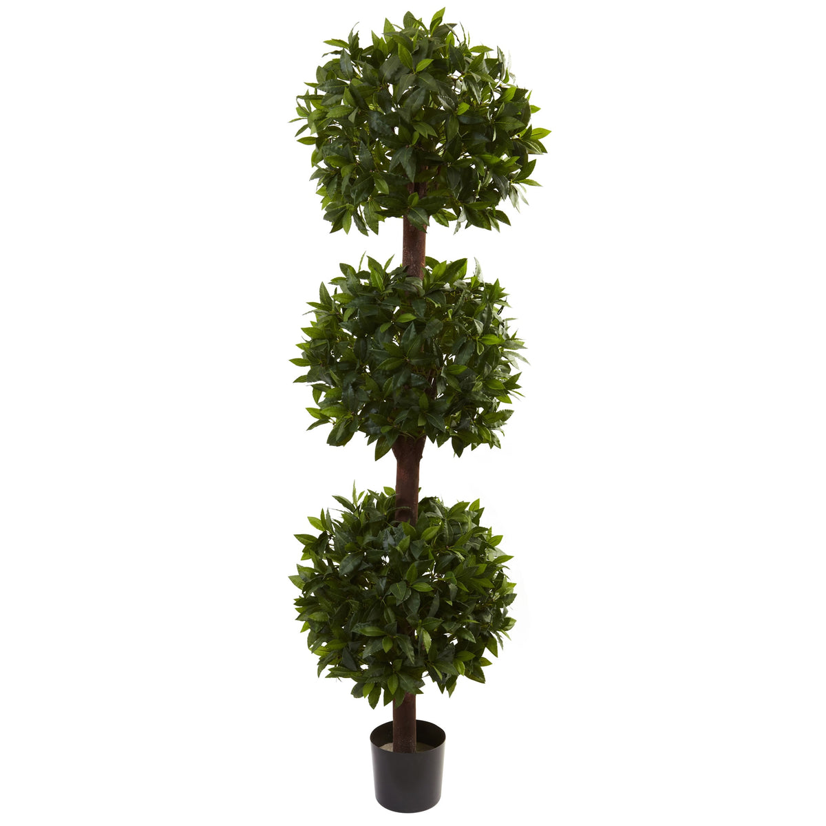 6.5' Sweet Bay Triple Ball Topiary w/2600 Lvs by Nearly Natural