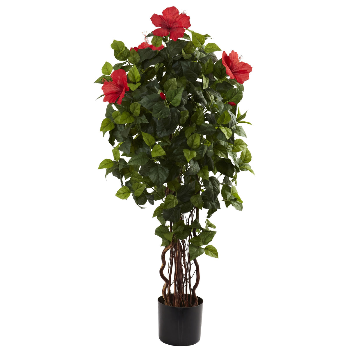 4' Hibiscus Tree x 7 w/406 Lvs by Nearly Natural