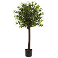 4' Olive Topiary Tree w/1056 Lvs by Nearly Natural