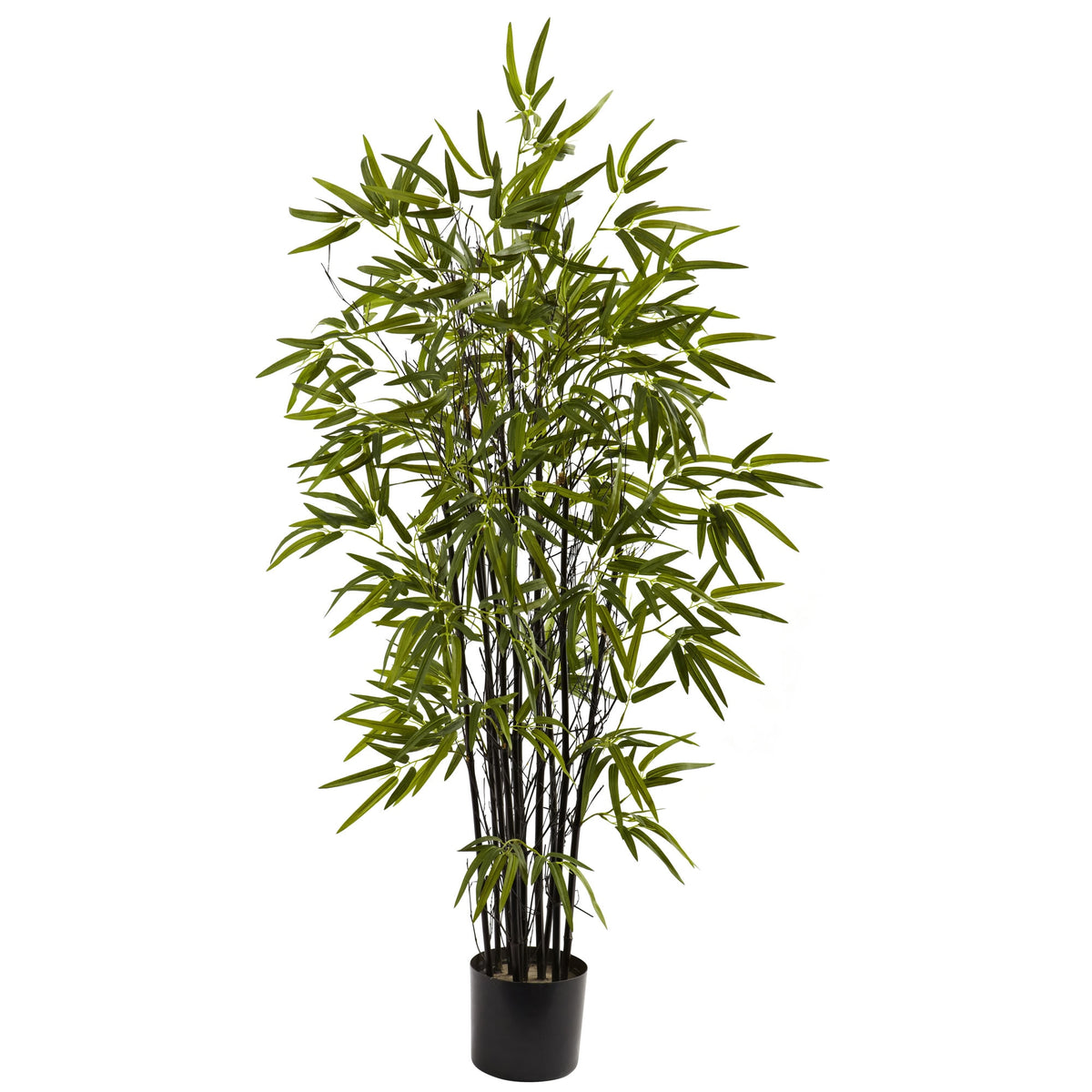 4' Black Bamboo Tree x 10 w/588 Lvs by Nearly Natural