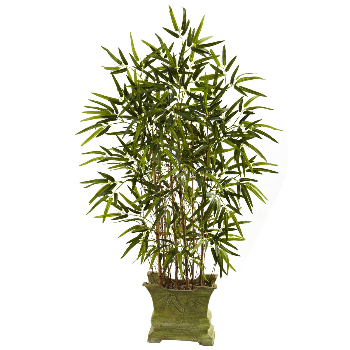 42'' Twiggy New Green Bamboo Tree x 4w/ 648Lvs. by Nearly Natural