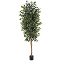 8' Ficus Tree x 3 w/1512 Lvs by Nearly Natural