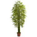 7' Bamboo Tree w/2400 Lvs UV Resistant (Indoor/Outdoor) by Nearly Natural