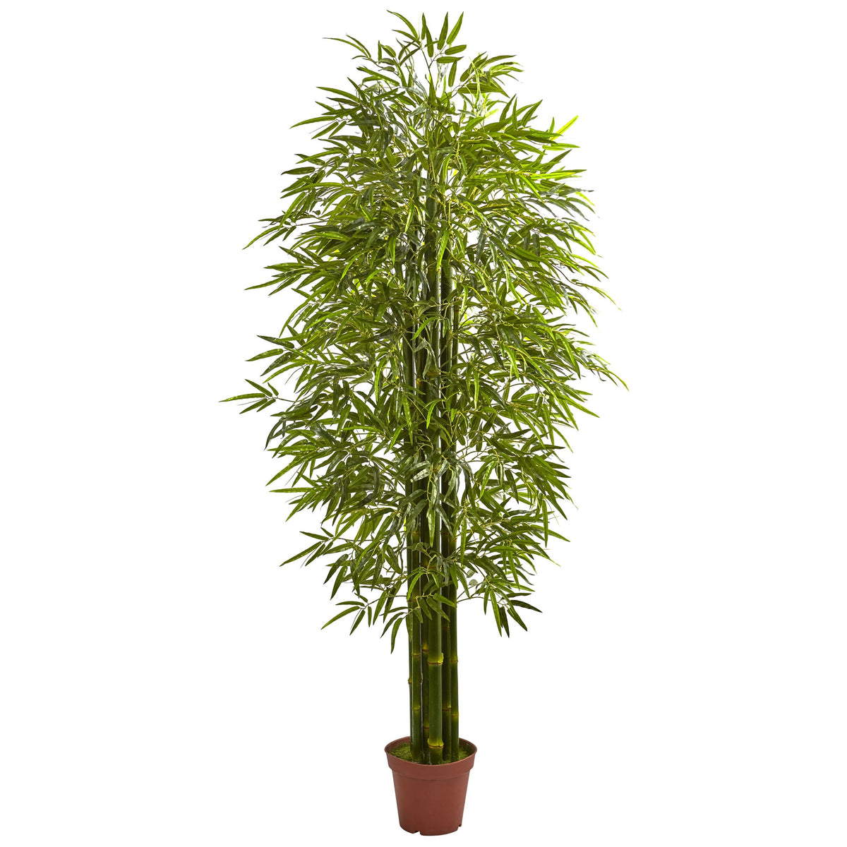 7' Bamboo Tree w/2400 Lvs UV Resistant (Indoor/Outdoor) by Nearly Natural