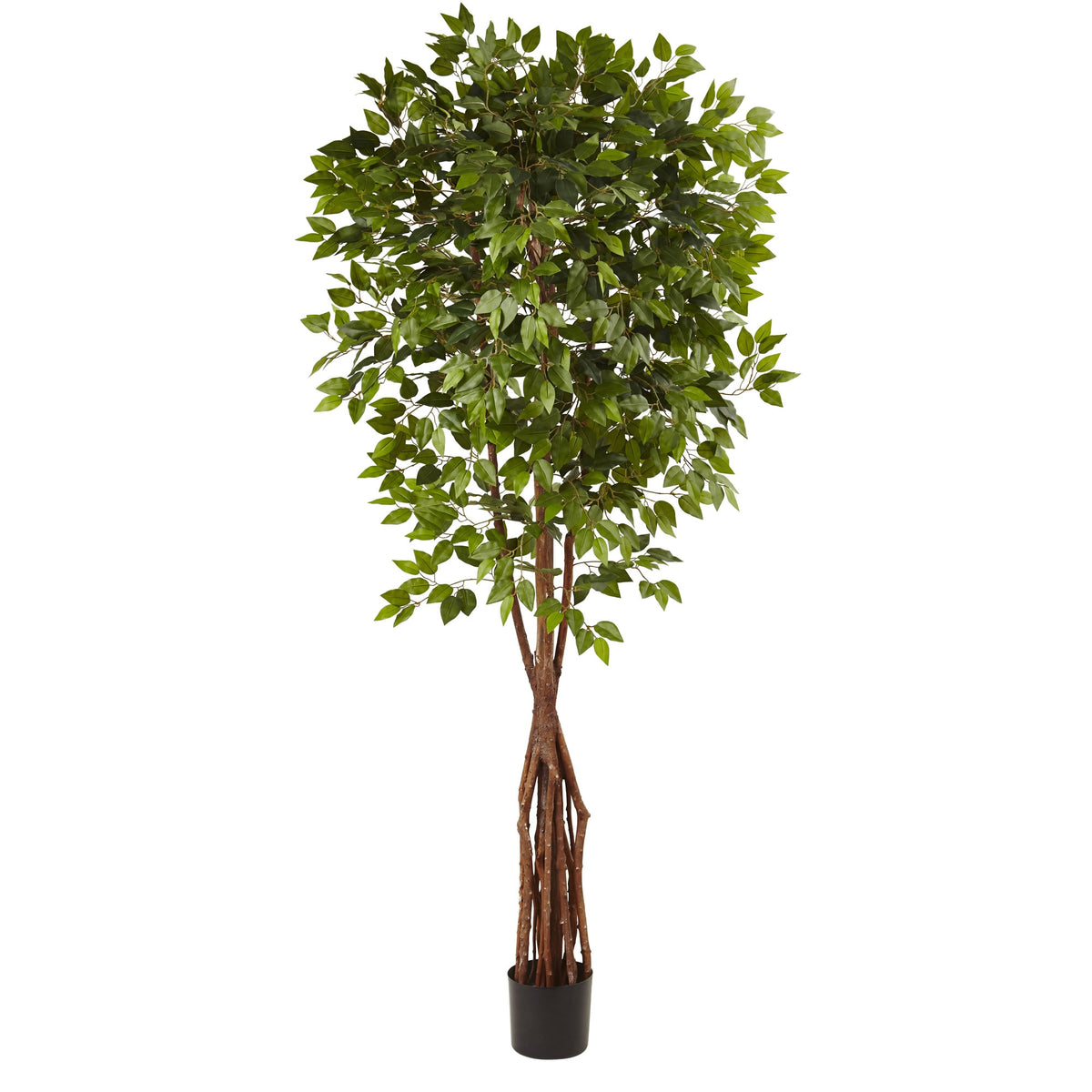 7.5' Super Deluxe Ficus Tree x 4 w/1386 Lvs. by Nearly Natural