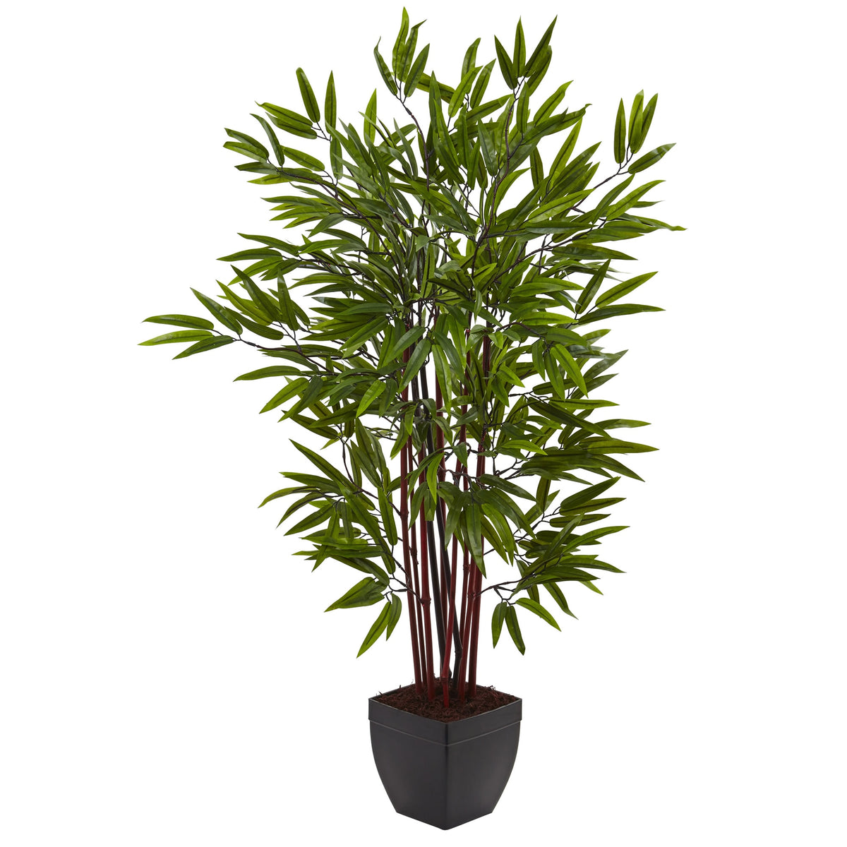 4' Bamboo Tree x 10 w/Planter by Nearly Natural