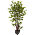6' Bamboo Tree x 15 w/Planter by Nearly Natural