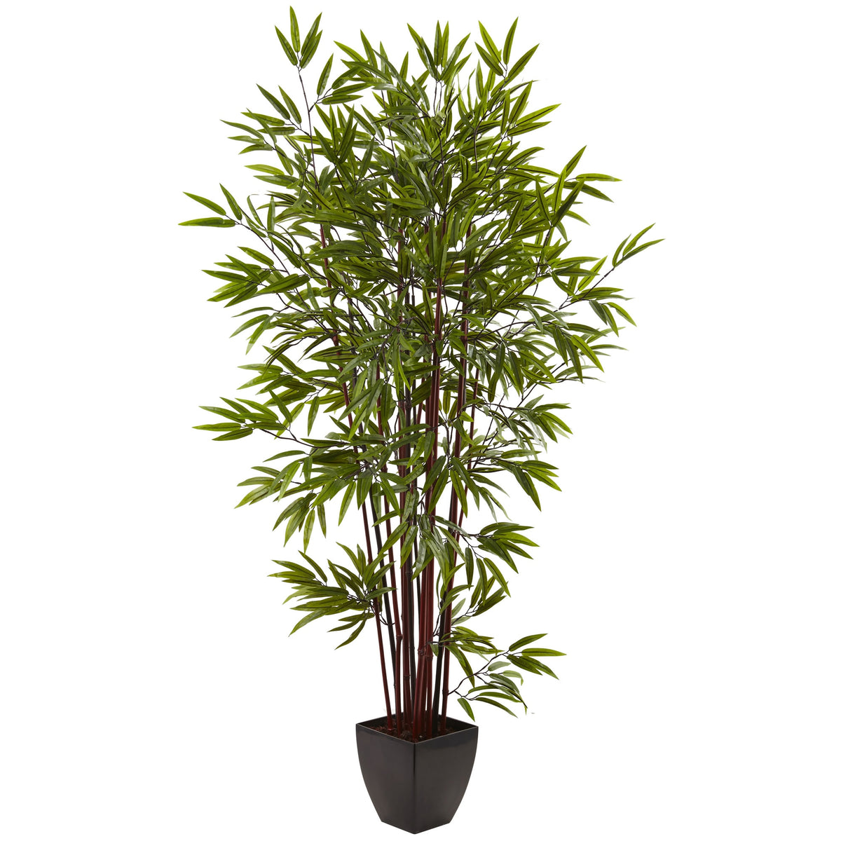 6' Bamboo Tree x 15 w/Planter by Nearly Natural