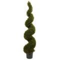 6' Rosemary Spiral Tree (Indoor/Outdoor) by Nearly Natural