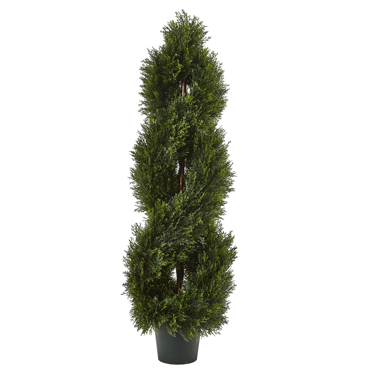 4' Pond Cypress Topiary UV Rest w/1036 Lvs (Indoor/Outdoor) by Nearly Natural