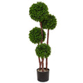 3' Boxwood Topiary Tree UV Resistant (Indoor/Outdoor) by Nearly Natural