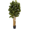 5' Fiddle Leaf Fig Tree by Nearly Natural